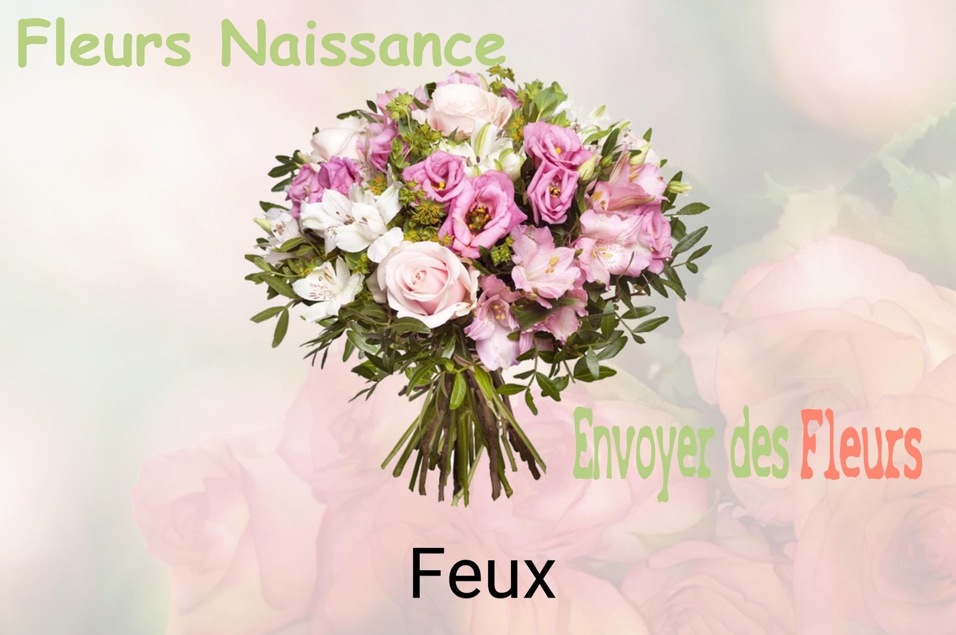 Bouquet de fleurs de naissance livré à Feux